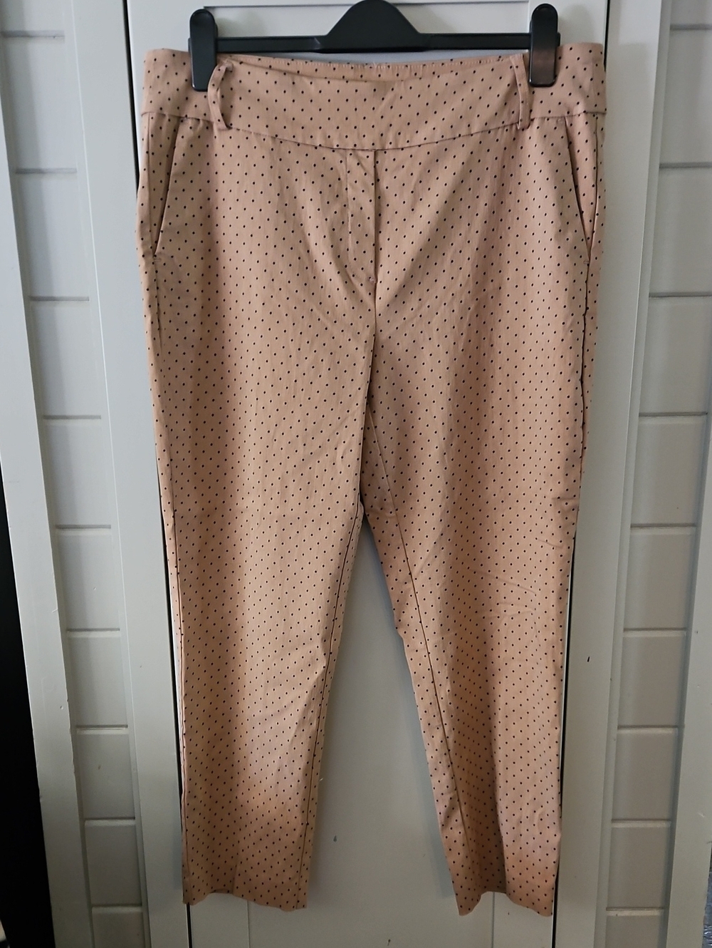 Jules & Leopold Beige Polka Dot Pullon Ankle Dress Pants Sz XL W18/20 R11 ins26